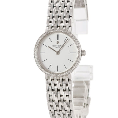 腕時計 ヴァシュロン・コンスタンタン VACHERON CONSTANTIN 27593/454G-3 クオーツ レディース K18WG無垢 純正ダイヤ ヴィンテージ ラウンド