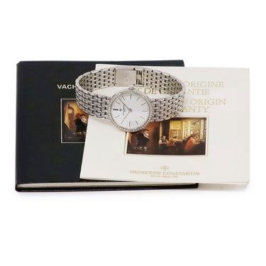 腕時計 ヴァシュロン・コンスタンタン VACHERON CONSTANTIN 27593/454G-3 クオーツ レディース K18WG無垢 純正ダイヤ ヴィンテージ ラウンド