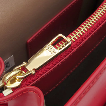 マークジェイコブス MARC JACOBS ザ アップタウン トゥル―レッド レザー 2WAYバッグ ゴールド金具 赤