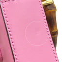 グッチ GUCCI バンブー 3WAY ミニ ハンドバッグ 702106 ピンク レザー 2WAYバッグ ゴールド金具 ハンドバッグ ショルダー リュック