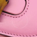 グッチ GUCCI バンブー 3WAY ミニ ハンドバッグ 702106 ピンク レザー 2WAYバッグ ゴールド金具 ハンドバッグ ショルダー リュック