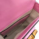 グッチ GUCCI バンブー 3WAY ミニ ハンドバッグ 702106 ピンク レザー 2WAYバッグ ゴールド金具 ハンドバッグ ショルダー リュック
