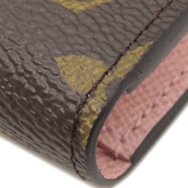 ルイヴィトン LOUIS VUITTON ポルトフォイユ ヴィクトリーヌ M62360 ローズバレリーヌ モノグラムキャンバス 三つ折り財布 ゴールド金具 コンパクト 茶 バイカラー 文字刻印消し跡あり
