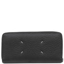 メゾン マルタン マルジェラ MAISON MARTIN MARGIELA 4ステッチ ジップアラウンド ウォレット S56UI0110 ブラック カーフレザー 長財布 シルバー金具 黒