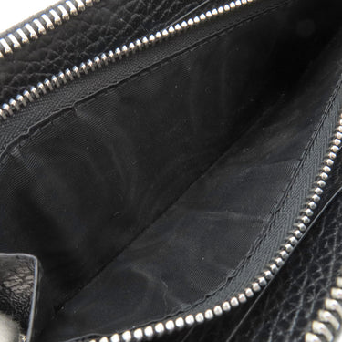 メゾン マルタン マルジェラ MAISON MARTIN MARGIELA 4ステッチ ジップアラウンド ウォレット S56UI0110 ブラック カーフレザー 長財布 シルバー金具 黒