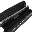 メゾン マルタン マルジェラ MAISON MARTIN MARGIELA 4ステッチ ジップアラウンド ウォレット S56UI0110 ブラック カーフレザー 長財布 シルバー金具 黒