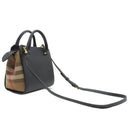 バーバリー BURBERRY ミニ バンウェル 8084024 ブラック×ブラウン レザー 2WAYバッグ ゴールド金具 黒 ショルダーバッグ ハンドバッグ