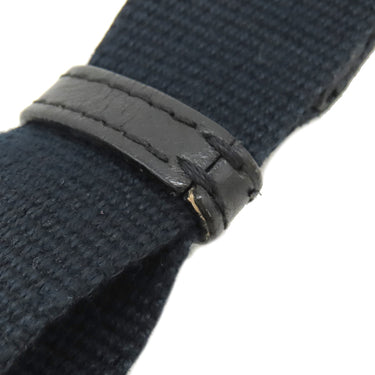 クリスチャン・ディオール Christian Dior トロッター ブラック×ネイビー レザー ジャガード ショルダーバッグ シルバー金具 黒 紺