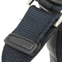 クリスチャン・ディオール Christian Dior トロッター ブラック×ネイビー レザー ジャガード ショルダーバッグ シルバー金具 黒 紺