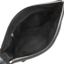 クリスチャン・ディオール Christian Dior トロッター ブラック×ネイビー レザー ジャガード ショルダーバッグ シルバー金具 黒 紺