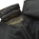 クリスチャン・ディオール Christian Dior トロッター ブラック×ネイビー レザー ジャガード ショルダーバッグ シルバー金具 黒 紺