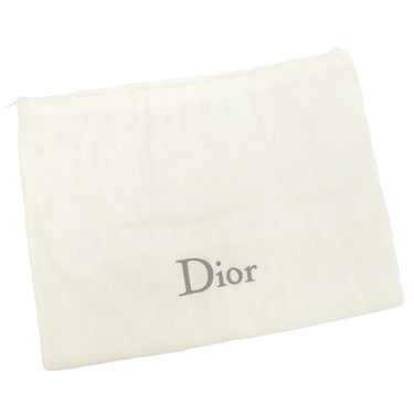 クリスチャン・ディオール Christian Dior トロッター ブラック×ネイビー レザー ジャガード ショルダーバッグ シルバー金具 黒 紺