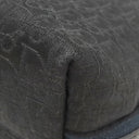 クリスチャン・ディオール Christian Dior トロッター ブラック×ネイビー レザー ジャガード ショルダーバッグ シルバー金具 黒 紺