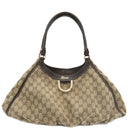 グッチ GUCCI Dリング ショルダーバッグ 189835 ベージュ×ブラウン GGキャンバス トートバッグ ゴールド金具 茶