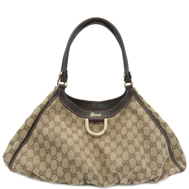 グッチ GUCCI Dリング ショルダーバッグ 189835 ベージュ×ブラウン GGキャンバス トートバッグ ゴールド金具 茶