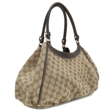 グッチ GUCCI Dリング ショルダーバッグ 189835 ベージュ×ブラウン GGキャンバス トートバッグ ゴールド金具 茶