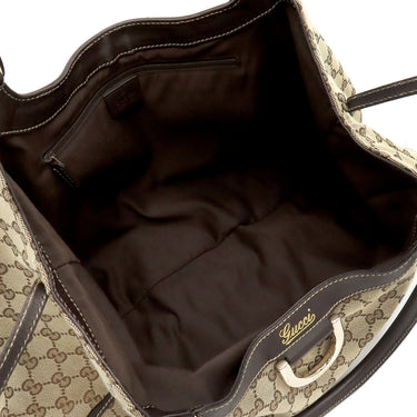 グッチ GUCCI Dリング ショルダーバッグ 189835 ベージュ×ブラウン GGキャンバス トートバッグ ゴールド金具 茶