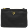 プラダ PRADA メタルロゴ ショルダーバッグ 1BH046 NERO ヴィッテロ フェニックス ショルダーバッグ ゴールド金具 黒 VITELLO PHENIX