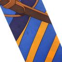 エルメス HERMES ツイリー オレンジ×マリン×ジョーヌ シルク スカーフ 【COACHING/コーチング】