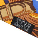 エルメス HERMES ツイリー オレンジ×マリン×ジョーヌ シルク スカーフ 【COACHING/コーチング】