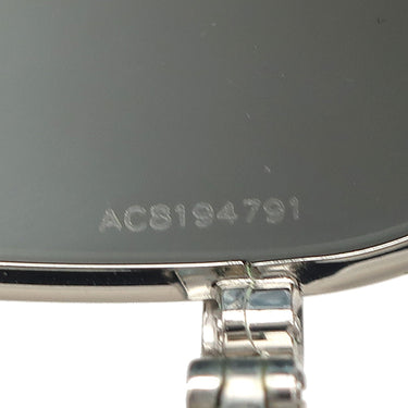 シャネル CHANEL ティアドロップ 59□14 4194-Q-A ホワイトXシルバー メタル レザー サングラス シルバー金具 白 チェーンモチーフ グレーレンズ