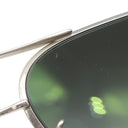 シャネル CHANEL ティアドロップ 59□14 4194-Q-A ホワイトXシルバー メタル レザー サングラス シルバー金具 白 チェーンモチーフ グレーレンズ