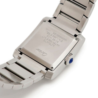 腕時計 カルティエ Cartier タンク フランセーズ LM WSTA0067 自動巻き メンズ シルバー ローマン 角型 青針 ブルースティール