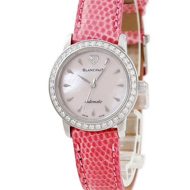 腕時計 ブランパン BLANCPAIN レディバード 0096 46A1 56 自動巻き レディース 純正ダイヤ ピンク シェル ハート 限定28本