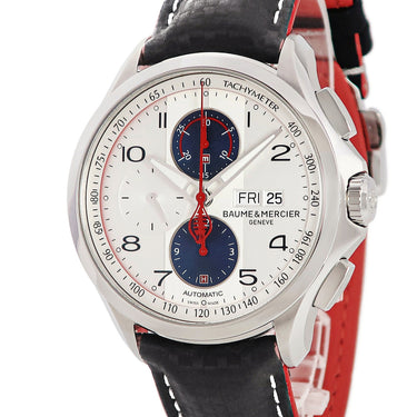 腕時計 ボーム&メルシエ BAUME&MERCIER クリフトン クロノグラフ クラブ シェルビー コブラ M0A10342 自動巻き メンズ ホワイト コラボ 限定