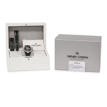 腕時計 アーミン・シュトローム Armin Strom レーシング グラヴィティ ST14-GR.90 自動巻き メンズ OH済 スケルトン ブラックPVD 限定