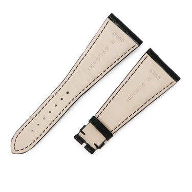 ブルガリ BVLGARI 純正 AA48 アショーマ用 クロコバンド ブラック クロコダイル 腕時計パーツ 替え ベルト ストラップ 28mm ブラック 黒