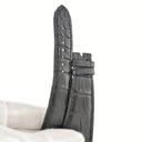 ブルガリ BVLGARI 純正 AA48 アショーマ用 クロコバンド ブラック クロコダイル 腕時計パーツ 替え ベルト ストラップ 28mm ブラック 黒