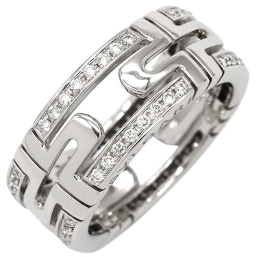 ブルガリ BVLGARI オープン パレンテシ ダイヤリング ホワイトゴールド K18WG ダイヤモンド #51(JP11) リング 指輪 750 18K 18金 オープンワーク 11号