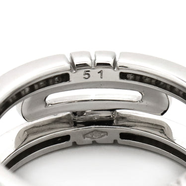 ブルガリ BVLGARI オープン パレンテシ ダイヤリング ホワイトゴールド K18WG ダイヤモンド #51(JP11) リング 指輪 750 18K 18金 オープンワーク 11号