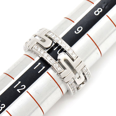 ブルガリ BVLGARI オープン パレンテシ ダイヤリング ホワイトゴールド K18WG ダイヤモンド #51(JP11) リング 指輪 750 18K 18金 オープンワーク 11号