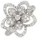 グラフ GRAFF ワイルドフラワー ダイヤモンド リング RGR846 ホワイトゴールド K18WG ダイヤモンド リング 指輪 Au750 GRAFF スモール 6号