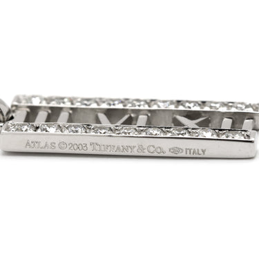 ティファニー Tiffany & Co ピアスド アトラスバー ホワイトゴールド K18WG ダイヤモンド ネックレス ダイヤモンド 750 Ag750 ローマ数字