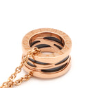 ブルガリ BVLGARI ビーゼロワン レジェンド ネックレス ピンクゴールドXブラック K18PG セラミック ネックレス B-zero1 ペンダント 18K 750PG 黒
