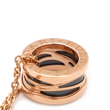 ブルガリ BVLGARI ビーゼロワン レジェンド ネックレス ピンクゴールドXブラック K18PG セラミック ネックレス B-zero1 ペンダント 18K 750PG 黒