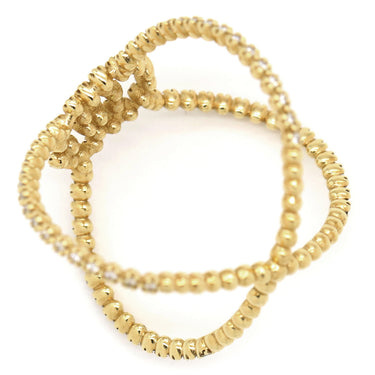 グッチ GUCCI GGランニング イエローゴールド K18YG ダイヤモンド #15 リング 指輪 750YG AU750 15号