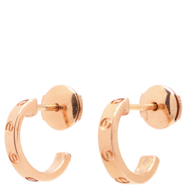 カルティエ Cartier ラブ LOVE フープピアス スモールモデル B8028800 ピンクゴールド K18PG ピアス 750 PG ミニラブ