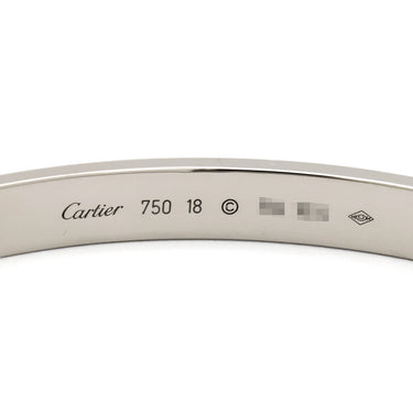 カルティエ Cartier LOVE ラブブレス B6067618 ホワイトゴールド K18WG #18 ブレスレット 750WG 18K 18金