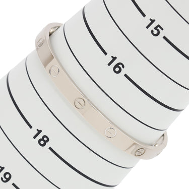 カルティエ Cartier LOVE ラブブレス B6067618 ホワイトゴールド K18WG #18 ブレスレット 750WG 18K 18金