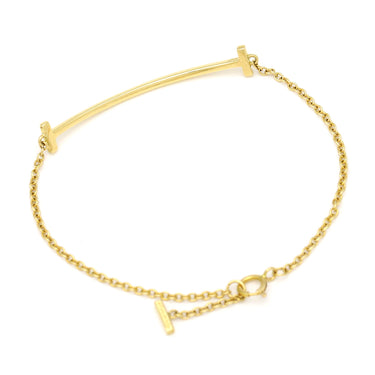 ティファニー Tiffany & Co Tスマイル イエローゴールド K18YG ブレスレット 750 18K