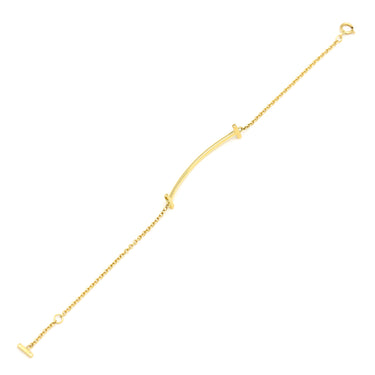 ティファニー Tiffany & Co Tスマイル イエローゴールド K18YG ブレスレット 750 18K