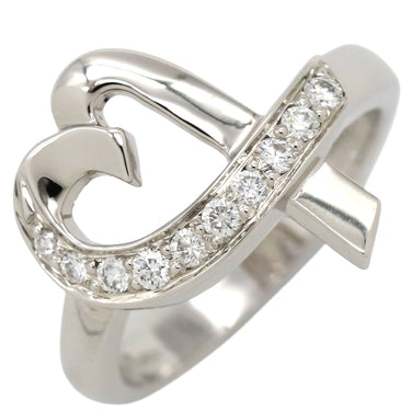 ティファニー Tiffany & Co ラビング ハート ホワイトゴールド K18WG ダイヤモンド リング 指輪 Au750 750WG ダイヤ 9号