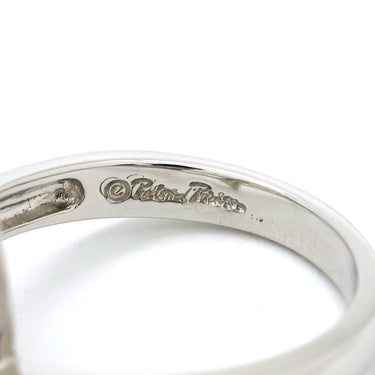 ティファニー Tiffany & Co ラビング ハート ホワイトゴールド K18WG ダイヤモンド リング 指輪 Au750 750WG ダイヤ 9号