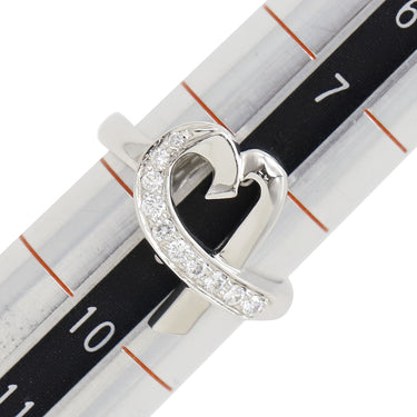 ティファニー Tiffany & Co ラビング ハート ホワイトゴールド K18WG ダイヤモンド リング 指輪 Au750 750WG ダイヤ 9号