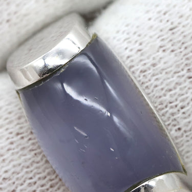 ブルガリ BVLGARI トロンケット ホワイトゴールド K18WG カルセドニー リング 指輪 750 18金 8.5号