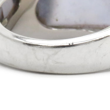 ブルガリ BVLGARI トロンケット ホワイトゴールド K18WG カルセドニー リング 指輪 750 18金 8.5号